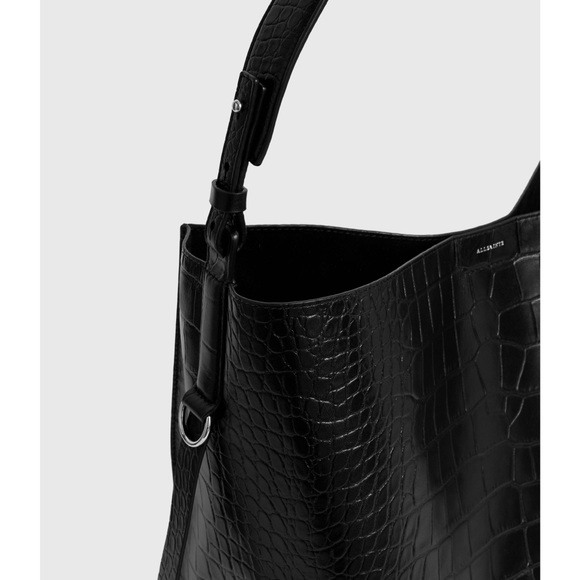 AllSaints Black Polly N/S Tote - Picture 5 of 16